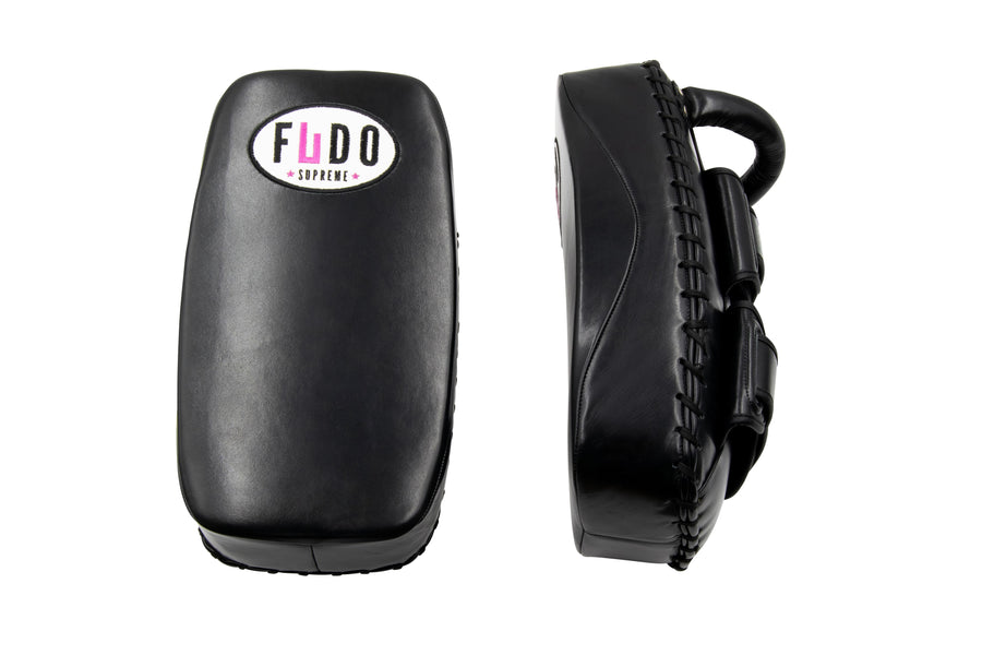 FUDO Supreme Black Curved Muay Thai Kick Pads